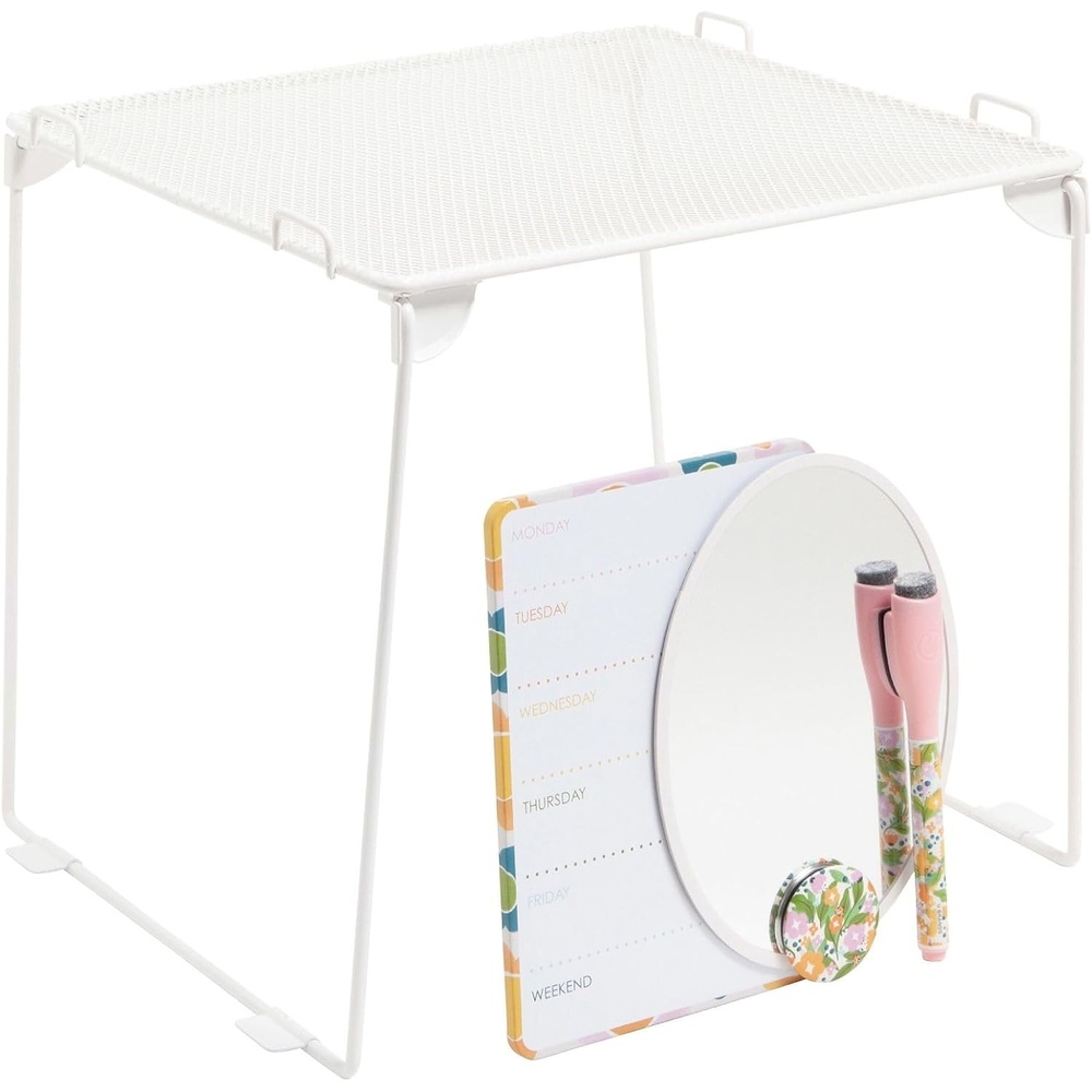 image:imageU Brands Magnetic Locker Garden Accessory and Decorating Kit Back to School Essentials BohoSage 5 Piece Mirror Cup and MoreSaccharine Fields White
