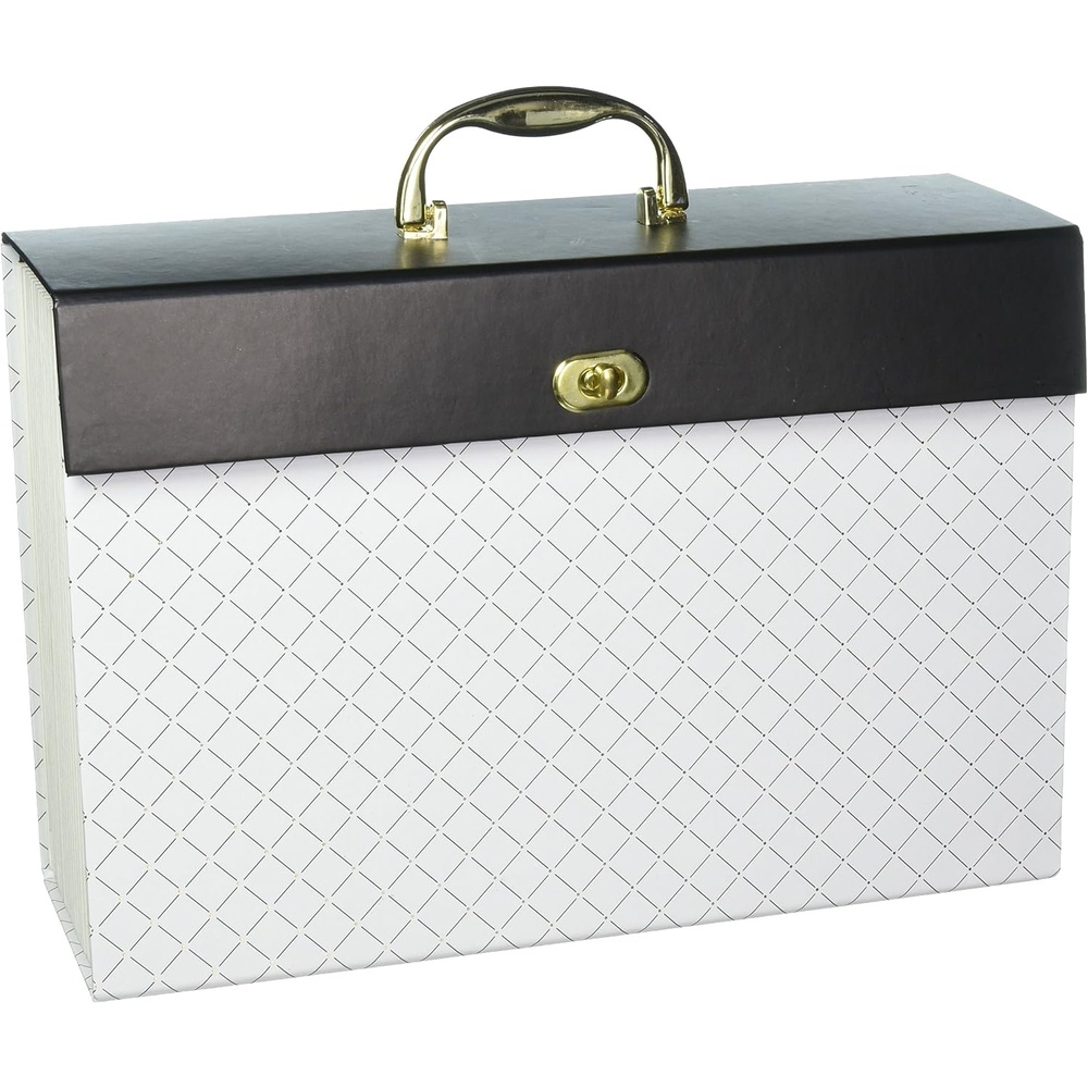 image:imageU Brands ModernNoir Expandable File 19 Pocket White 201A0206