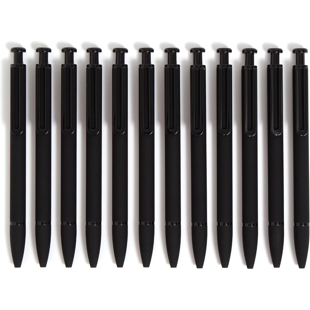 image:imageU Brands Monterey Ballpoint Pens Set of 12 White and Rose Gold Bold 10 mm Point Black InkMidnight Black