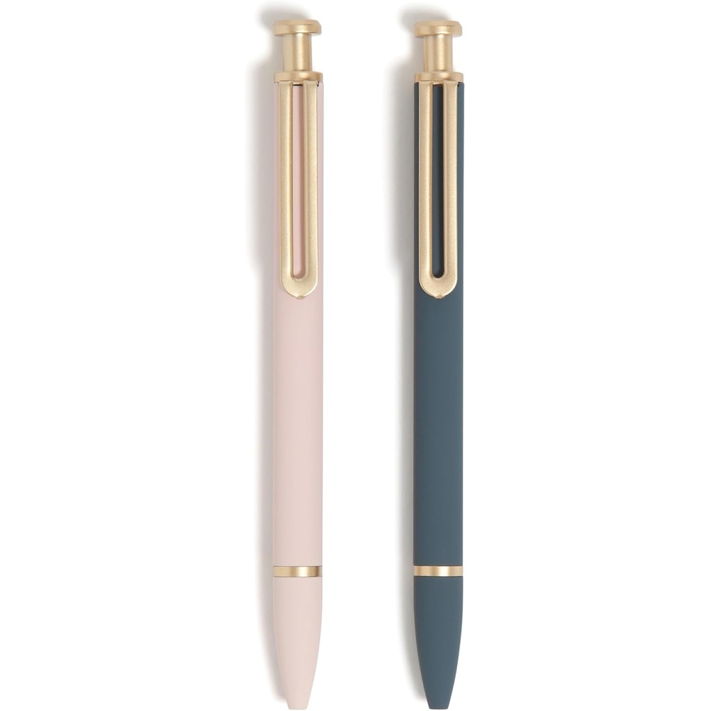 image:imageU Brands Monterey Ballpoint Pens Set of 2 Stripes And Dots With Gold Details Bold 10 mm Point Black Ink1 Count Pack of 2