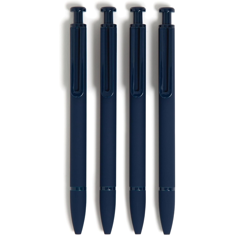 image:imageU Brands Monterey Ballpoint Pens Set of 4 Midnight Blue Soft Touch Bold 10 mm Point Blue Ink