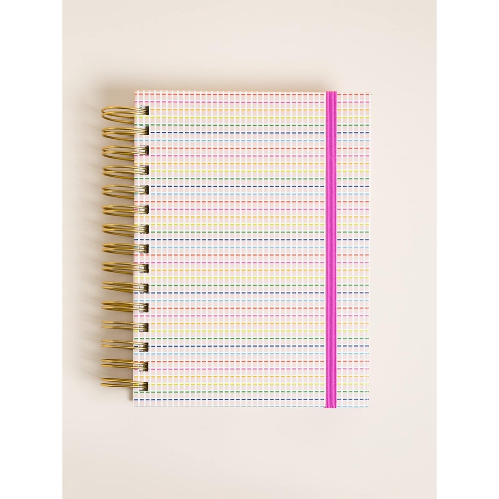image:imageU Brands Responsibly Sourced Stripes amp Brights Tabbed Journal Office Supplies Textured Cover Gold Hardware 6 x 8