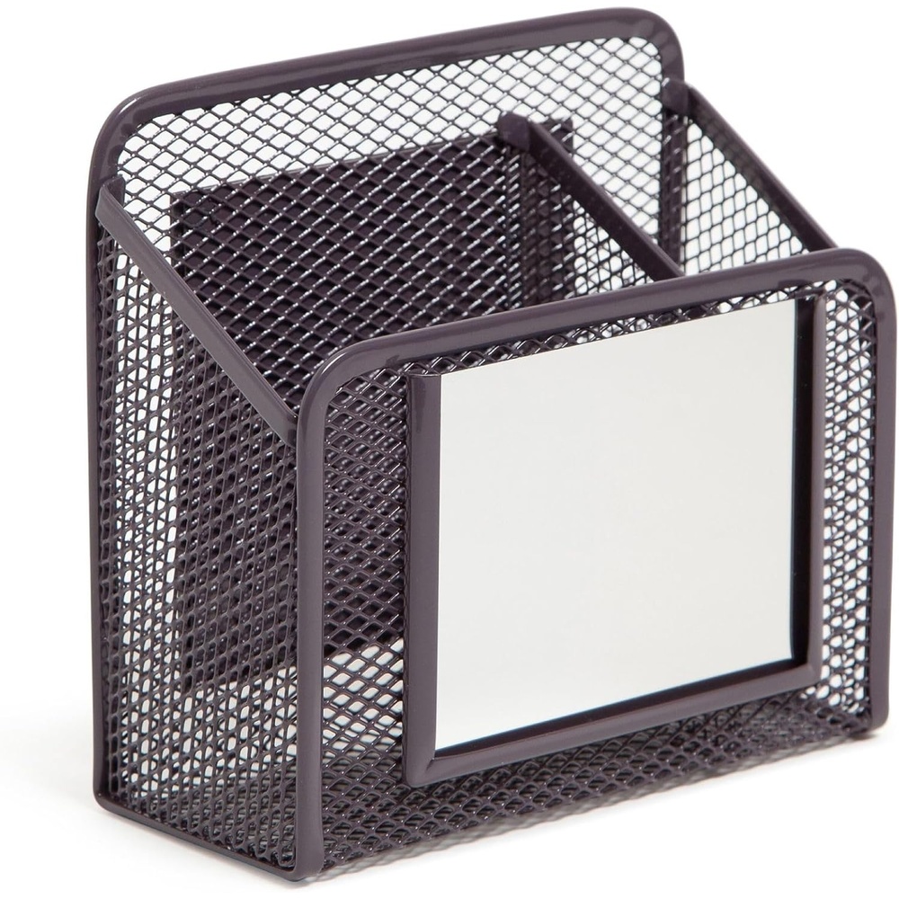 image:imageU Brands White Magnetic Locker Cup with Mirror Locker Mirror with Pencil Holder Magnetic Organizer for School Lockers 5 x 24 x 475Dusty Black