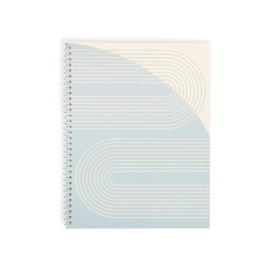 U Brands 1 Subject Notebook with Front Pocket, Geo Curve Modern, College Ruled, 70 Perforated Sheets, 8.5 x 11 Inches