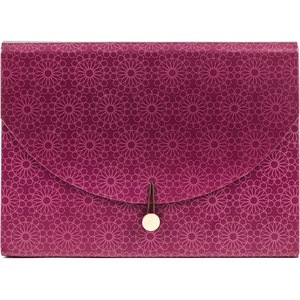U Brands 13-Pocket Expanding File Folder, Office Supplies, Citrus Squeeze, Brass Hardware, FSC Certified(Maroon)