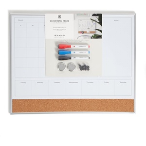 U Brands 4-in-1 Dry Erase Calendar Planner White Board, Office Supplies, with Markers, Magnets and Push Pins, 16” x 20”(16″ x 20″)