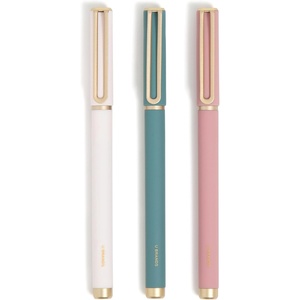 U Brands Catalina Felt Tip Pens, Set of 3, Soft Dye Designs, Medium (0.7 mm) Point, Black Ink(Soft Touch)