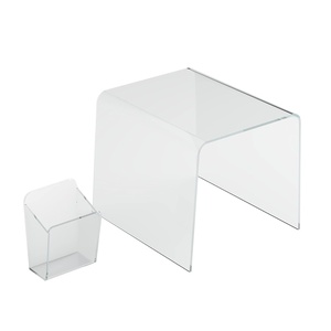 U Brands Clear Acrylic Locker Organization Kit, Includes Cup and Bent Shelf, 2 Pieces