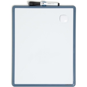 U Brands Contempo Magnetic Small Whiteboard, 11″ x 14”, White Modern Frame, Mini White Board for Students, Fridge and Locker Dry Erase Board, Includes Marker & Magnet(Blue)