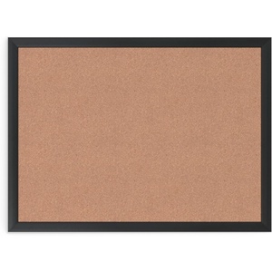 U Brands Cork Bulletin Board, 36″ x 36″, Black Aluminum Frame, Industrial Grade Pinning Surface(18″ x 24″)