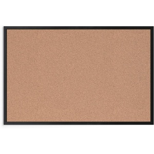U Brands Cork Bulletin Board, 36″ x 36″, Black Aluminum Frame, Industrial Grade Pinning Surface(36″ x 24″)