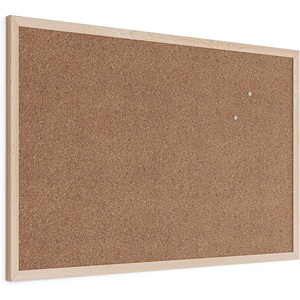 U Brands Cork Bulletin Board, 48″ x 72″ Inches, Birch Wood Frame(23” x 35”)