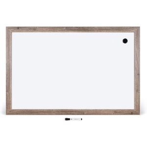U Brands Decor Magnetic Dry Erase Board White Board, 36″ x 48″ Inches, Rustic Wood Frame(36″W x 24″H)