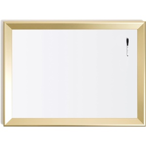 U Brands Dry Erase Board White Board, 36″ x 48″ Inches, Bold Angle Gold Frame(35″ x 47″)