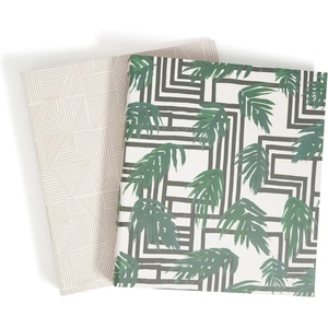 U Brands Eco-Conscious 1″ Binders, Set of 2, Lush Stripes Prints, Silver Metal O-Rings