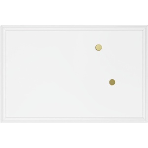 U Brands Farmhouse Magnetic Dry Erase White Board, 30″ x 20″, Wall Mounted Whiteboard with White Wood Frame, Includes 2 Magnets, Home, Office, Classroom Dry Erase Board(30″W x 20″H)