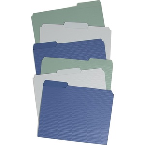 U Brands Fashion File Folders, 1/3-Cut Tabs in Assorted Positions, Letter Size, Office Supplies, 6 Count (Fashionable)(Poly)