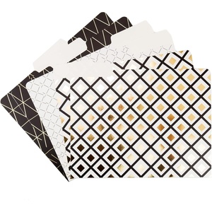 U Brands Fashion File Folders, 1/3-Cut Tabs in Assorted Positions, Letter Size, Office Supplies, 6 Count (Poly)(Classic)