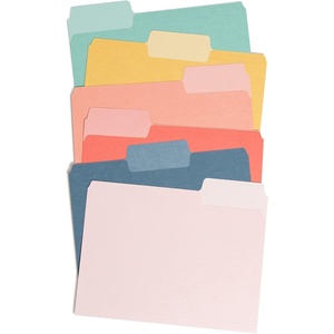 U Brands File Folders Set, Office Supplies, with Super Tabs, FSC Certified, 48 Count