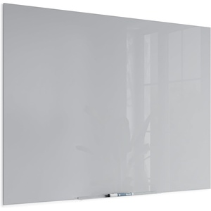 U Brands Floating Non-Magnetic Glass Dry-Erase Board, 48″ X 36″, Gray Surface, Frameless, Includes 30″ Tray and Liquid Chalk Marker (2908U00-01)(48″W x 36″H)