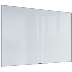 U Brands Glass Non-Magnetic Dry-Erase Board, 48″ X 36″, White Frosted Surface, White Aluminum Frame, Includes 18″ Marker Tray and 1 Liquid Glass Marker (2826U00-01)(72″W x 48″H)