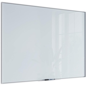 U Brands Glass Non-Magnetic Dry-Erase Board, 48″ X 36″, White Frosted Surface, White Aluminum Frame, Includes 18″ Marker Tray and 1 Liquid Glass Marker (2826U00-01)(48″W x 36″H)
