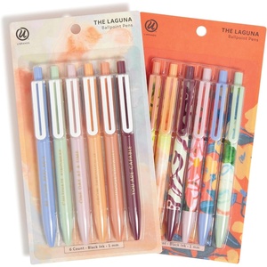 U Brands Laguna Ballpoint Pens, 6 Count, Foil Dots, Bold (1.0mm) Point, Black Ink(Artist Touch)