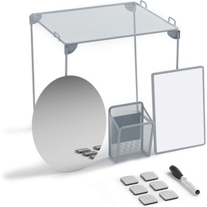 U Brands Locker Organizer and Decorating Kit, Back to School Essentials, Grey, 11-Piece, Includes Shelf, Whiteboard, and Other Accessories(Grey)