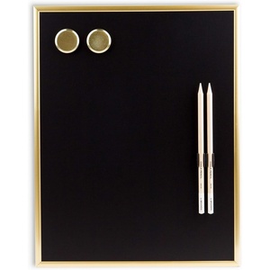 U Brands Magnetic Chalkboard, 11″ x 14″, Gold Metal Frame, Premium Matte Surface, Includes Chalk Pencils and Magnets(11″W x 14″H)