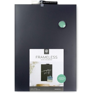 U Brands Magnetic Chalkboard, 11″ x 15.5″, Frameless, Premium Matte Surface, Includes Marker and Magnet