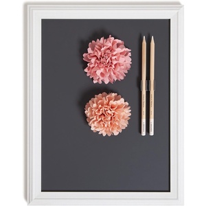 U Brands Magnetic Chalkboard with Decorative Frame, Office Supplies, Includes Magnets and Chalk Pencils, 11” x 14”
