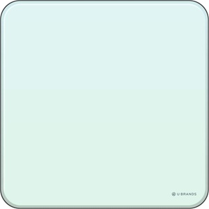 U Brands Magnetic Cubicle Glass Dry Erase Board, 12″ x 12″ Inches, White Frosted Surface, Frameless (2343U00-04)(12″W x 12″H)