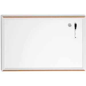 U Brands Magnetic Dry Erase Board White Board, 30″ x 20″, Modern White Wood Style Pin-It Frame, Includes Marker and Magnet