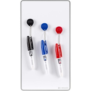 U Brands Magnetic Dry Erase Board White Board Value Pack, 6″ x 11″, Frameless, Includes 3 Magnetic Markers