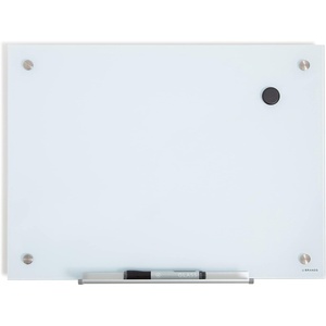 U Brands Magnetic Glass Dry-Erase Board, 96″ X 48″ Inches, White Frosted Surface, Frameless(Dry Erase Board+Markers+Magnet)