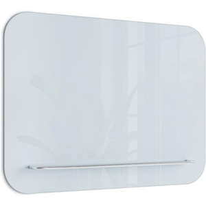U Brands Magnetic Glass Dry-Erase Board with Floating Tray (36″ W x 36″ H)(24″W x 18″H)