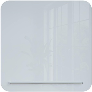 U Brands Magnetic Glass Dry-Erase Board with Floating Tray (36″ W x 36″ H)(36″W x 36″H)