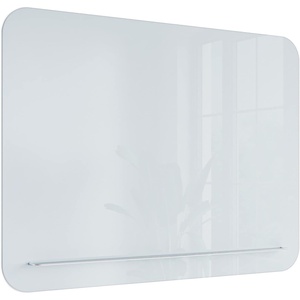U Brands Magnetic Glass Dry-Erase Board with Floating Tray (36″ W x 36″ H)(48″W x 36″H)