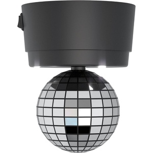 U Brands Magnetic LED Disco Ball Light, Disco Ball Locker Accessories, Black and Silver