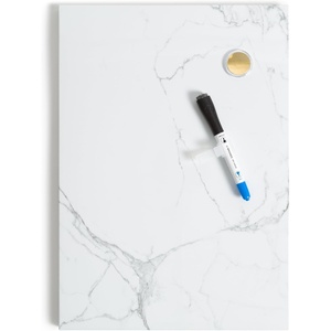 U Brands Magnetic Marble Print Dry Erase Board White Board, 11″ x 15.5″, Frameless, Includes Magnet and Marker(11″W x 15.5″H)