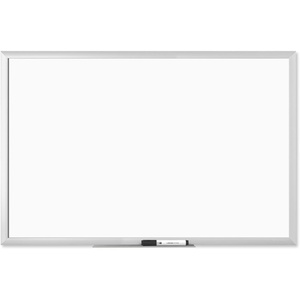 U Brands Melamine Non-Magnetic Dry Erase Board White Board, 36″ x 48″ Inches, Silver Aluminum Frame(36″W x 24″H)