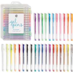 U Brands Metallic Gel Pens, Set of 30, Assorted Point Sizes, Glitter, Pastel, Neon and Classic Assorted Colors(30 Count (Pack of 1))