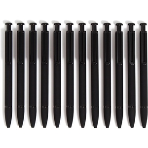 U Brands Monterey Ballpoint Pens, Set of 12, White and Rose Gold, Bold (1.0 mm) Point, Black Ink(Midnight Black)
