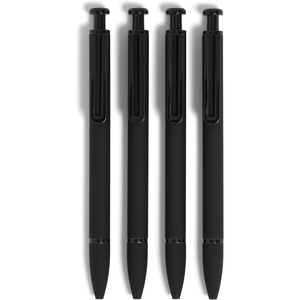 U Brands Monterey Ballpoint Pens, Set of 4, Black and White With Rose Gold Details, Bold (1.0 mm) Point, Black Ink(Midnight Black)