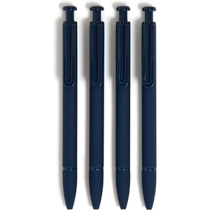 U Brands Monterey Ballpoint Pens, Set of 4, Midnight Blue, Soft Touch, Bold (1.0 mm) Point, Blue Ink