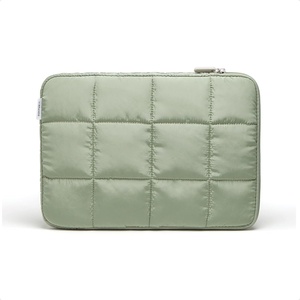 U Brands Nylon Puffy Zipping Large Laptop Sleeve, 10.5″ x 15″, MacBook Bag, Laptop Case for MacBook Pro, MacBook Air, Chromebook, HP Computer, Matcha Green(Matcha Green)