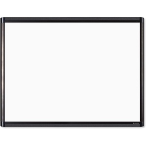 U Brands PINIT Magnetic Dry Erase White Board, Black Aluminum Frame with Pin Strips Across the Top and Bottom (48″ W x 36″ H)