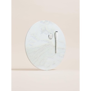 U Brands Round Magnetic Marble Print Dry Erase Board White Board, 12″ Diameter, Frameless, Includes Magnet and Marker(Marble)