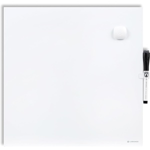 U Brands Tile Whiteboard and Bulletin Board Value Pack with Undated One Month Calendar, 14” x 14”, 2 Pieces(White)