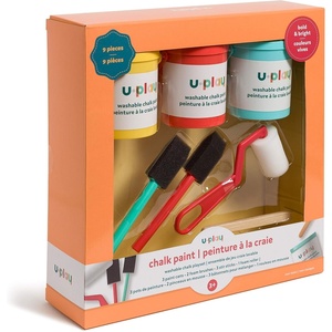 U Brands U Play Chalk Paint Playset for Kids, Washable, Multicolored, 9 Pieces(9 Count (Pack of 6))
